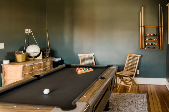 Classic vintage style billiard room